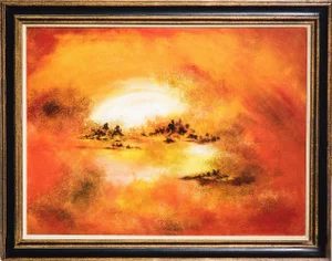 Hiroshi Honda, Sunset Oil Painting