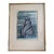1930s Mid-Century Modernist Draped Figure Watercolor Signed in the Style Henry Moore For Sale