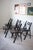 Vintage Painted Black Folding Chairs, Set of 5 For Sale - Image 10 of 18