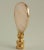 Rose Quartz Pink & Gold Lamp Finial on Brass For Sale - Image 4 of 5