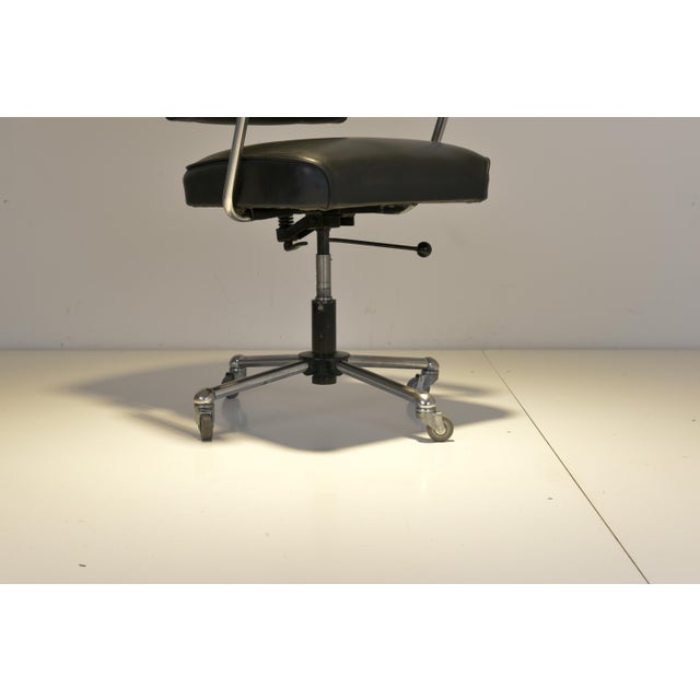 Black Vintage German Desk Chair from Drabert, 1950 For Sale - Image 8 of 10