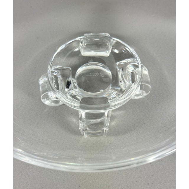 Mid-Century Modern Vintage Steuben Crystal "Low Footed" Centerpiece Bowl by John Dreves (C. 1940s) For Sale - Image 3 of 8