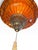 1960s Vintage Amber Glass Swag Pendant Light With Ornate Brass-Tone Fittings For Sale - Image 5 of 7