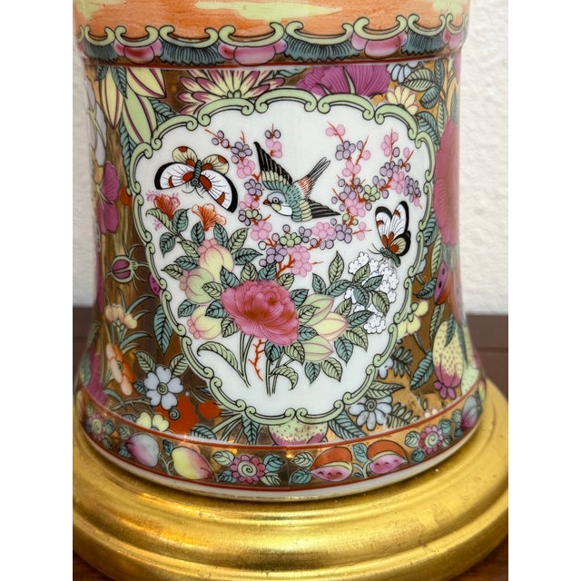 Asian Oriental Style Porcelain Table Lamps For Sale - Image 3 of 10