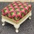 Vintage Custom Pink & Green Chevron Footstool or Ottoman For Sale In Philadelphia - Image 6 of 13
