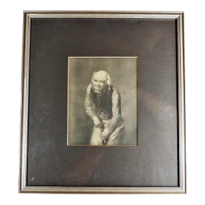 Antique Winemaker Portrait Engraving from Simonds Manufacturing Company, Framed