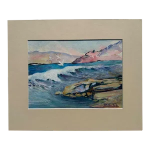 1960s Sunset Waves Painting by J. Patrick