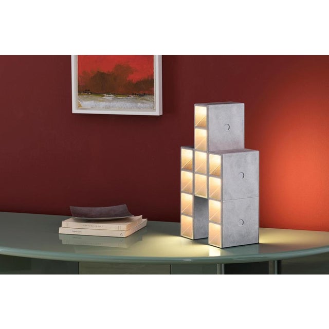 Aluminium Champagne Painted Tsai Table Lamp by Mario Tsai for Cassina For Sale - Image 10 of 17