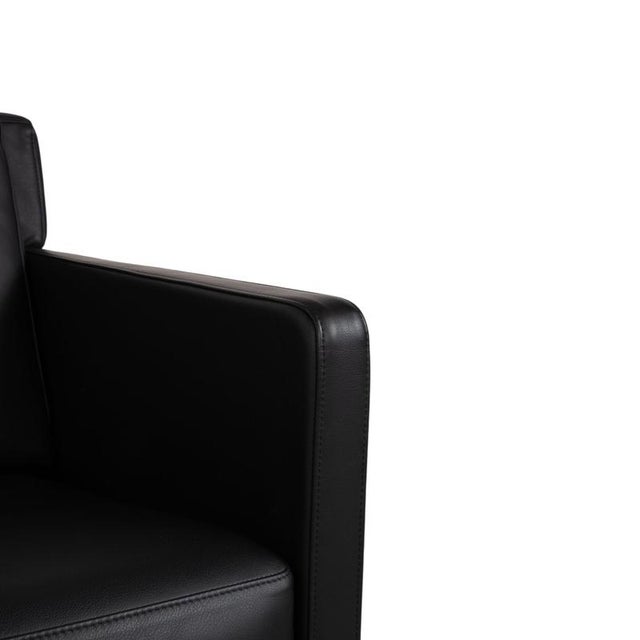 Ego Armchair in Black Leather from Rolf Benz For Sale - Image 5 of 12