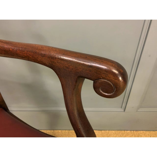 Antique High Back Armchair in Walnut, 1910 For Sale - Image 6 of 10