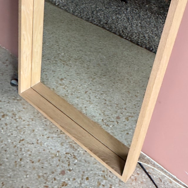 2010s Elegant Arched White Oak Euclid Floor Mirror by Coolican & Company For Sale - Image 5 of 13