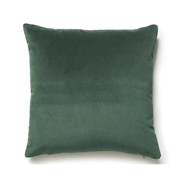 Traditional The House of Scalamandré Torino Velvet Pillow, Evergreen For Sale - Image 3 of 3