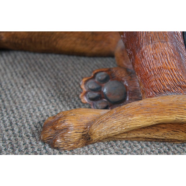 Brown John Garton Originals Old Rock American Hand Carved Blood Hound Sculpture 42" For Sale - Image 8 of 12