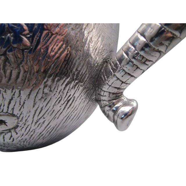Vintage Arthur Court 1980 Cast Aluminum Elephant Embossed Pitcher Jungle Safari Design For Sale - Image 10 of 11