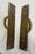 Pair of Antique Heavy Thick Brass Art Nouveau Fixed Door Handles Hardware Pulls For Sale - Image 9 of 9