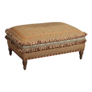EJ Victor Carol Hicks Bolton Large Upholstered Ottoman For Sale