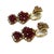 Gold Vintage Red Glass Bead and Rhinestone Drop Earrings by Robert DeMario, 1950s, Set of 2 For Sale - Image 8 of 11