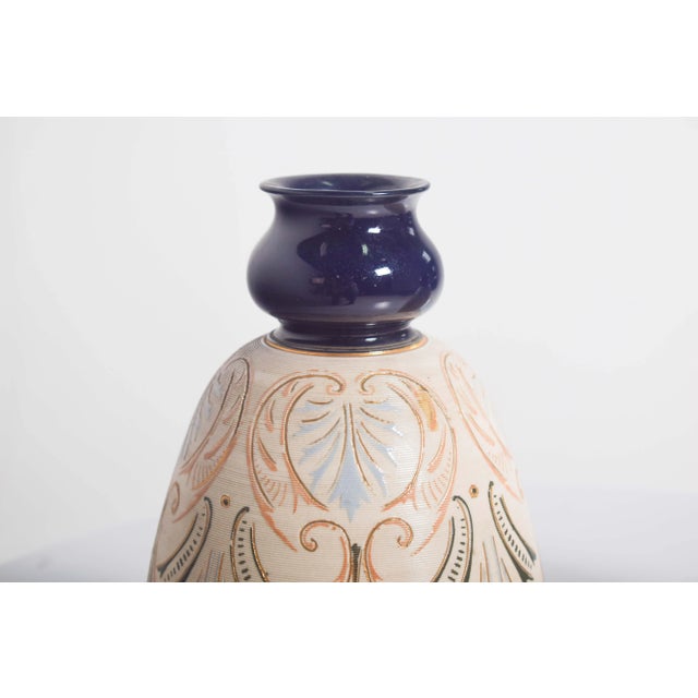 Cream Pottery Cream-Colored Bulging Vases, 1910, Set of 2 For Sale - Image 8 of 10