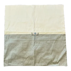 Oly Studio Silk Euro Pillow Cover, Yellow and Green With Embroidered Dragon Fly