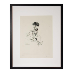 1965 “Death’s Head-Hussar” Etching by Jack Levine