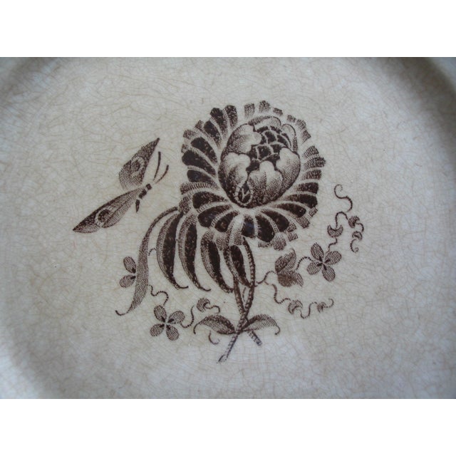 Gefle “Hera” Cream and Brown Glazed Porcelain China 56-Pc Dinnerware Set Circa 1930s by Herbert Perje For Sale - Image 12 of 12