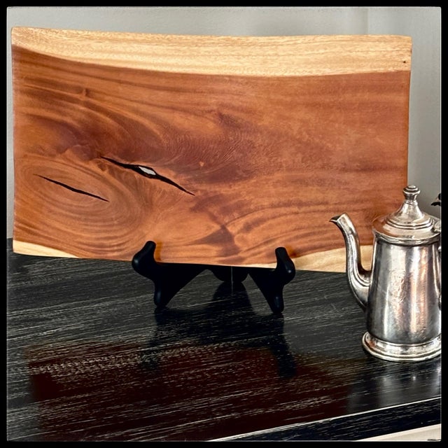 Wood Vintage Wooden Platter 2002 Mora Sculptural "Wave" Centerpiece Art Platter. For Sale - Image 7 of 8