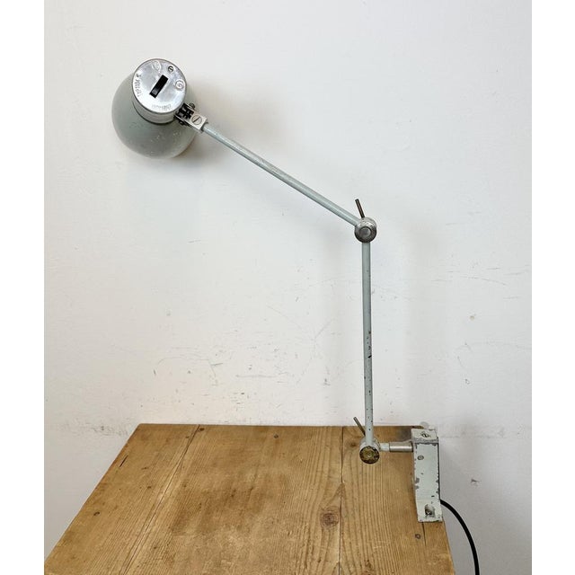 Gray Industrial Grey Table Lamp from Elektrosvit, 1970s For Sale - Image 8 of 18