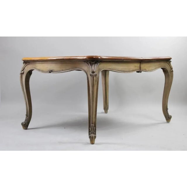 1930s French Provincial Inlaid Parquet Two Leaf Dining Table For Sale - Image 13 of 13