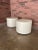 Mid-Century Modern Pair of 1970s 70s Space Age Fiberglass Round Drum Side Tables Coffee Table a Pair For Sale - Image 3 of 11