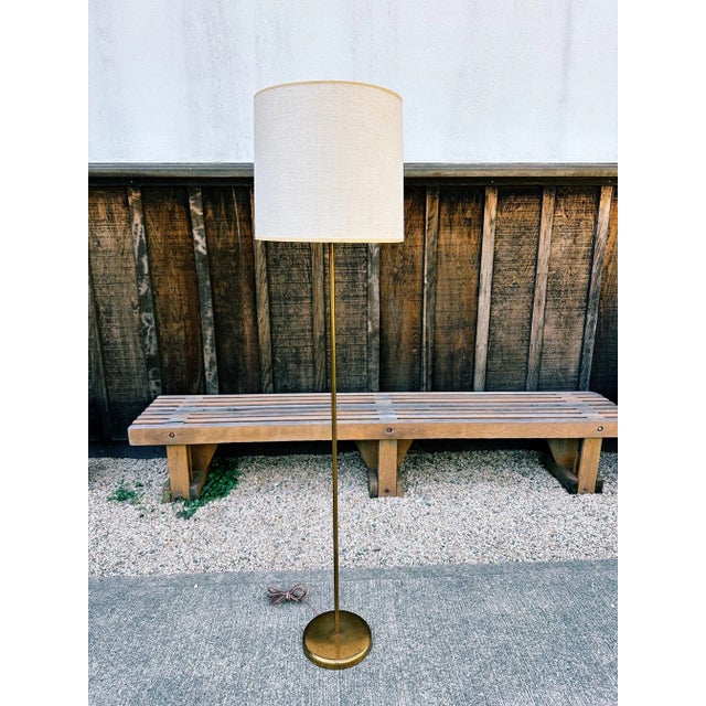 1950s Mid-Century Modern Brass Floor Lamp For Sale - Image 11 of 12