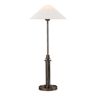 J. Randall Powers by Visual Comfort Signature Hargett Buffet Lamp in Bronze with Linen Shade For Sale