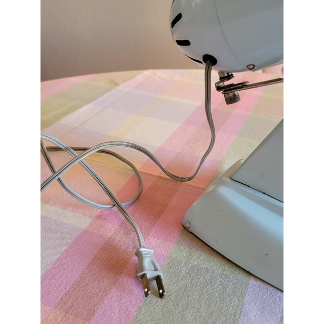 Baby Blue Vintage Electric Oscillating Fan For Sale - Image 4 of 5