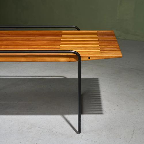 Coffee Table with Slatted Top by Taichiro Nakai for La Permanente Mobili Cantù, Italy, 1955 For Sale - Image 6 of 12