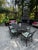 Vintage Cast Aluminum 7-Piece Outdoor Dining Set, Table & 6 Chairs For Sale - Image 9 of 10
