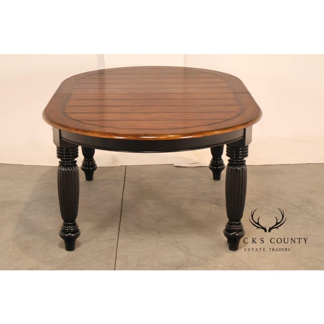 Oskar Huber Farmhouse Style Oval Extension Dining Table With 2 Leaves For Sale - Image 9 of 16