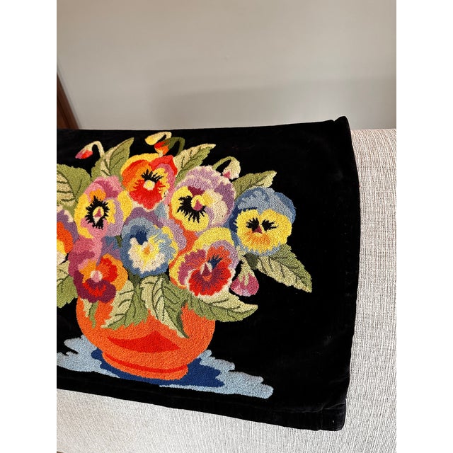 Rustic European Antique Floral Pillow Cover For Sale - Image 3 of 12
