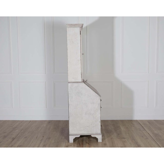 Wood 18th Century European Painted Bureau Bookcase with Glazed Doors, circa 1790 For Sale - Image 7 of 10