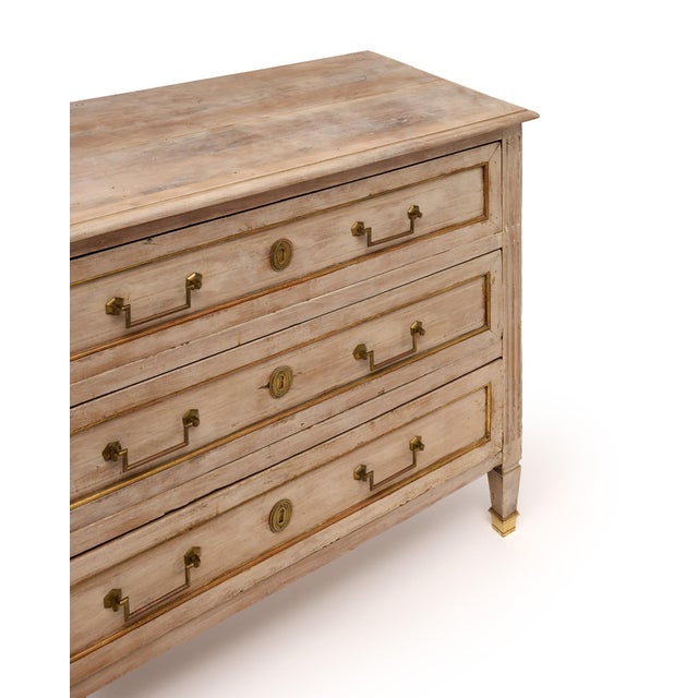 French Antique, Louis XVI Period Chest of Drawers, Painted For Sale - Image 4 of 10