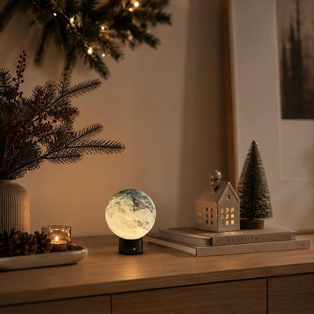 Gray Aloadecor Smoky Grey Hand-Blown Art Glass Globe Table Lamp Cordless Rechargeable Decorative Bedside Lamp With Dimmable Led For Sale - Image 8 of 11