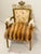 Orange Whimsical Crown Gold Armchair With Red Fox Fur in Mackenzie Childs Style For Sale - Image 8 of 8