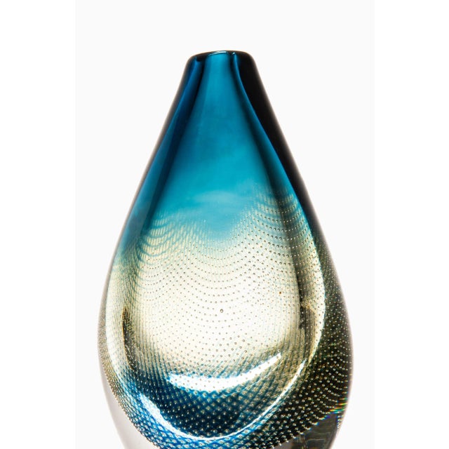 Glass Vase Model Kraka Designed by Sven Palmqvist. Produced by Orrefors in Sweden. Signed 'Orrefors Kraka No. 349 Sven...