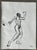 1980s female nude drawing by Pennsylvania artist John Reilly (1942-2021). Estate stamp on one side, double sided with...