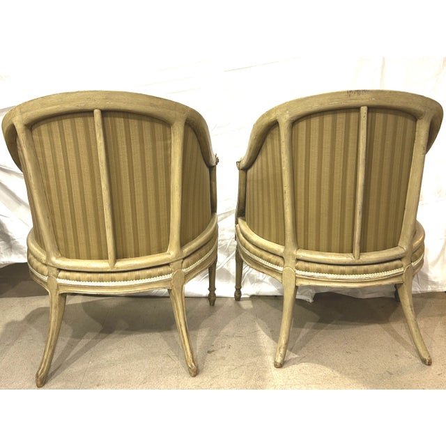 Pair of 18th Century George III Carved Bergère Chairs – Circa 1770 For Sale - Image 11 of 11