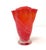Mid-Century Modern Orange & White Glass Handkerchief Vase For Sale - Image 3 of 9