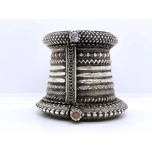Antique Indian Odisha Chura Silver Cuff Bracelet | Chairish