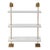 Modern Marais 3-Tier White & Aged Brass Shelf 48"W For Sale - Image 3 of 6