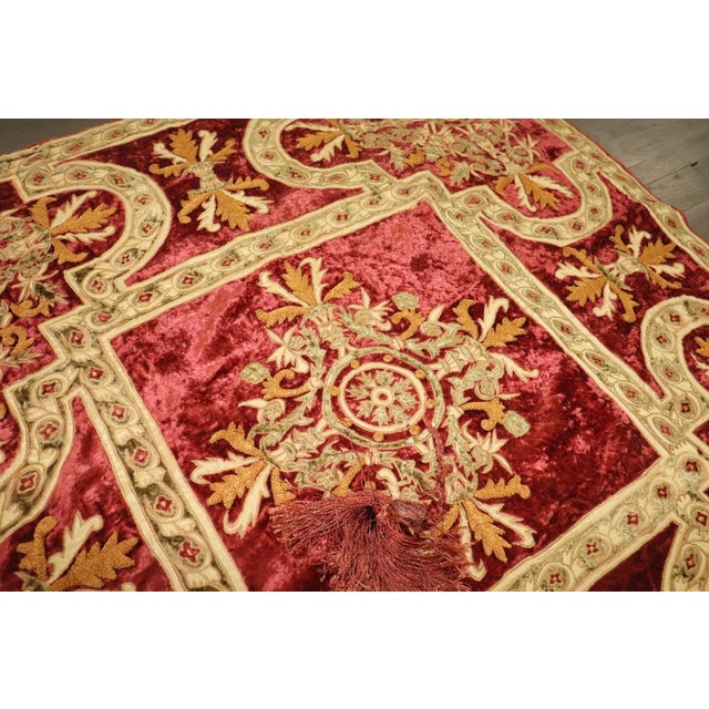 Early 20th Century Table Cover Textile - 3'2" x 3'2" For Sale In New York - Image 6 of 6