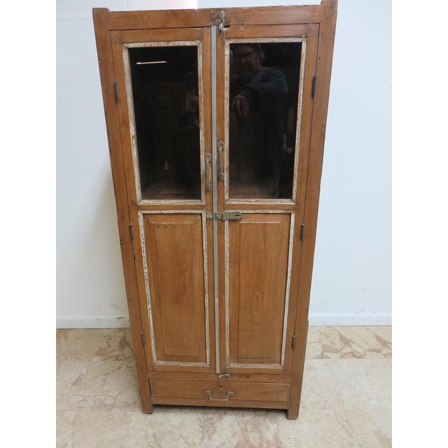 Antique Primitive architectural salvage Hutch China Cabinet Cupboard For Sale - Image 4 of 11