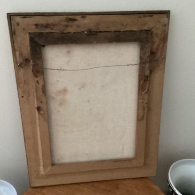 Early 20th Century Original Painting on Canvas Realistic Junk Boat Artist Signed, Framed For Sale - Image 11 of 12