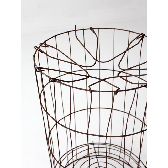 Antique Wire Gathering Basket For Sale - Image 15 of 18